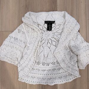 Ralph Lauren crochet cardigan shrug